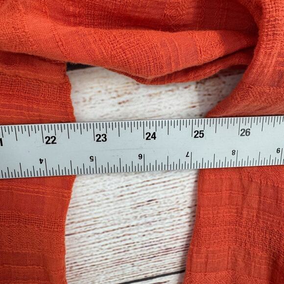 Max Edition Semi Sheer V-Neck Tunic Blouse Women's Size XL Red/Pink - Picture 11 of 15